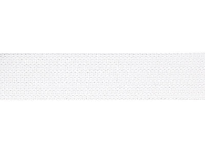 ELASTISCHER BAND FLACH GEWEBTE&nbsp10 MM (501) WEISS   POLYESTER 50 LM