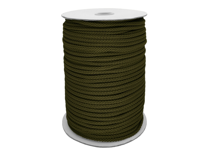 Sznurek poliestrowy  6 mm zielony wojskowy (305)