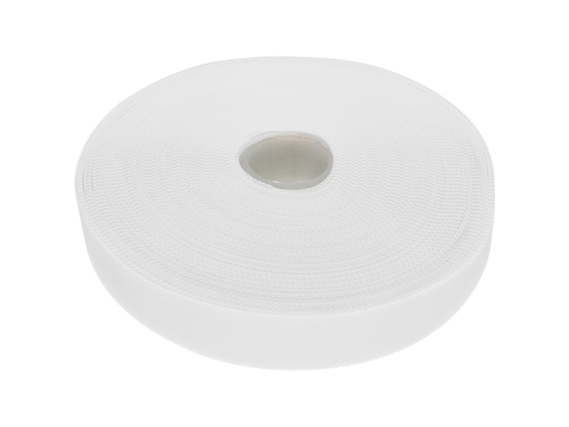 Taśma rzep haczyk (501) biała nylon