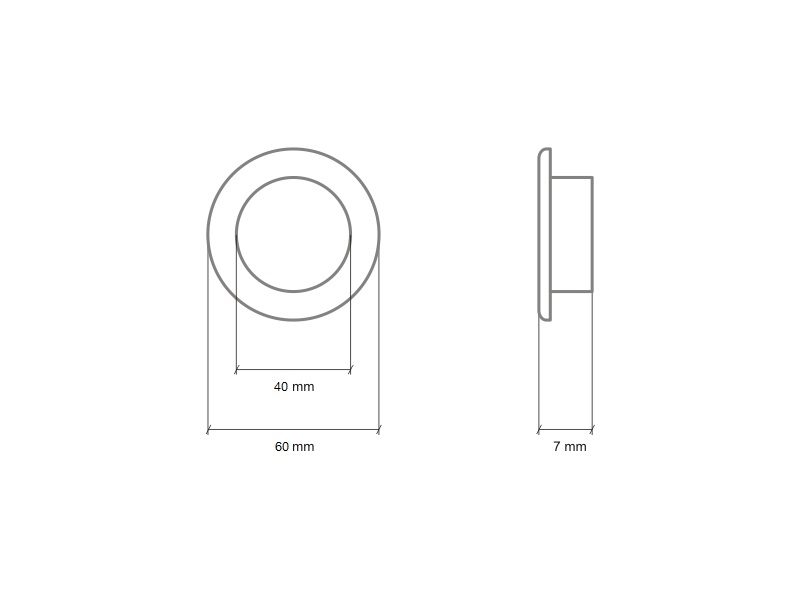 ÖSE  AUS  METALL MIT UNTERLEGSCHEIBE 40/60/7 MM NICKEL