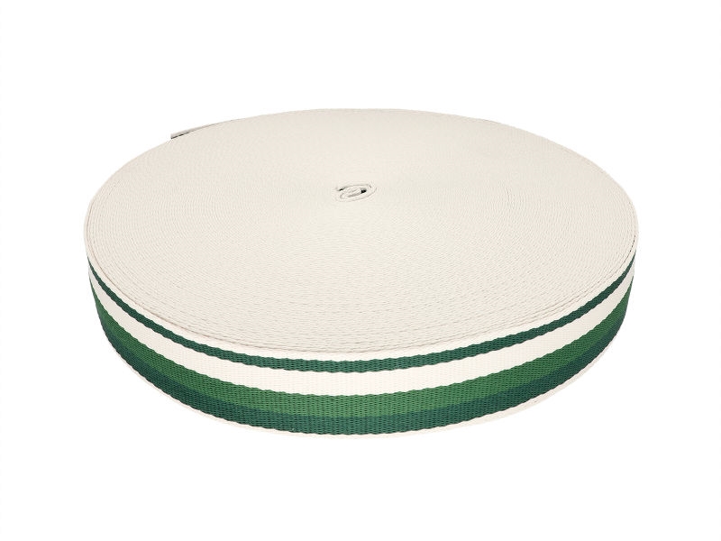 Taśma nośna polycotton 1,3 mm 3T paski zielony