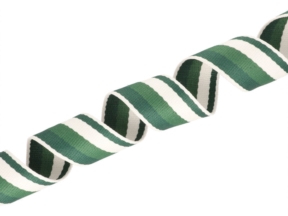 Polycotton-Trägerband 1,3 mm 3T-Streifen grün