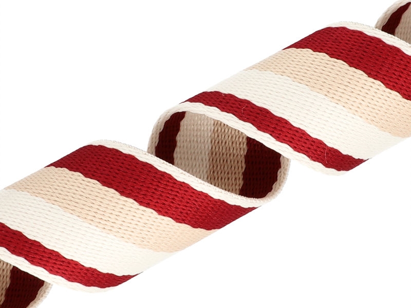 Polycotton webbing 38 mm/1,3 maroon 3T 50 yd