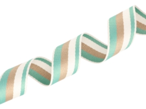 Polycotton-Trägerband 1,3 mm 3T Salbei-Streifen