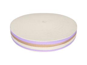 Polycotton backing tape 1.3 mm 3T stripes lily