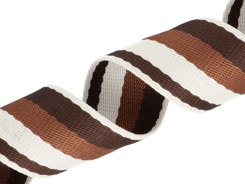 Polycotton webbing 38 mm/1,3 brown 50 yd