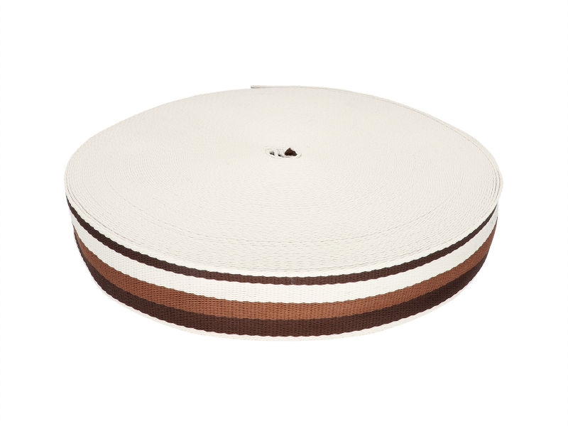 Polycotton webbing 38 mm/1,3 brown 50 yd