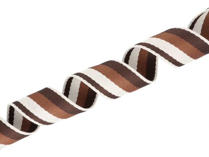 Taśma nośna polycotton 1,3 mm 3T paski brąz