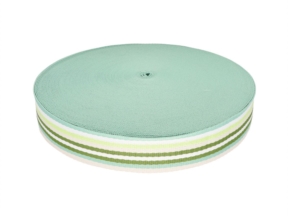 Polycotton-Gurtband 1,2 mm 5T gestreift lindgrün