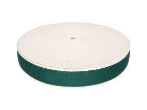 Polycotton-Trägerband 1,4 mm 2T dunkelgrün gestreift