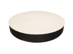 Polycotton-Trägerband 1,4 mm 2T-Streifen schwarz
