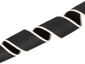 Polycotton-Trägerband 1,4 mm 2T-Streifen schwarz