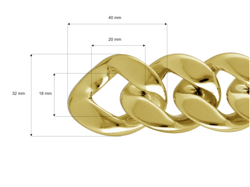 Gold Acrylkette 10 lm