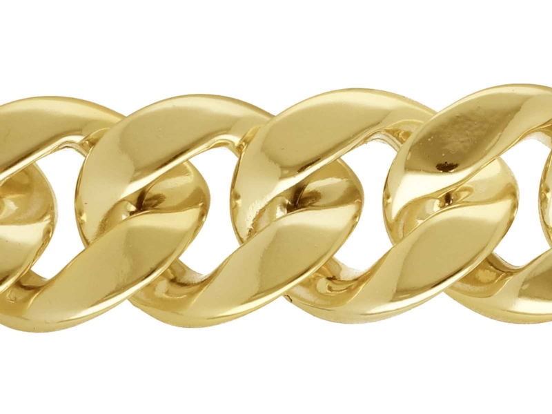 Gold acrylic chain 10 mb