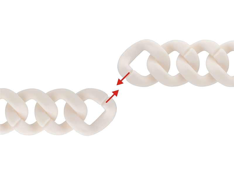 Ecru acrylic chain 10 mb