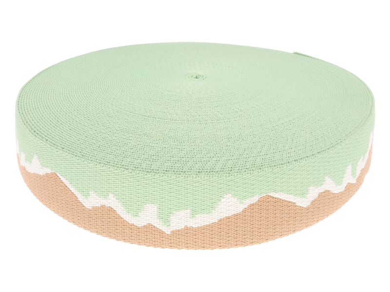 Polycotton webbing 38 mm/1,9 mm (+/-5%) mountain green 50 yd