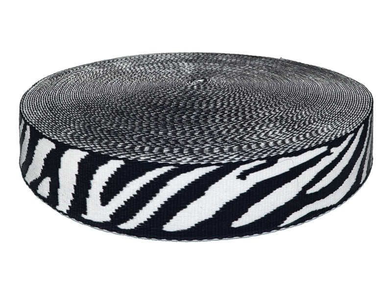 Polycotton tragband 38 mm/1,65 mm (+/- 5%) zebra 50 yd