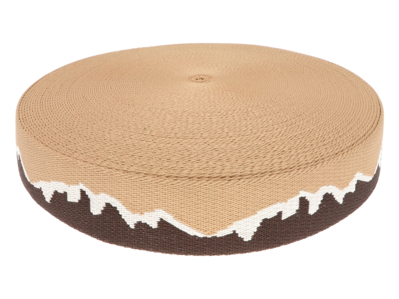 Polycotton webbing 38 mm/1,9 mm (+/-5%) mountain brown 50 yd