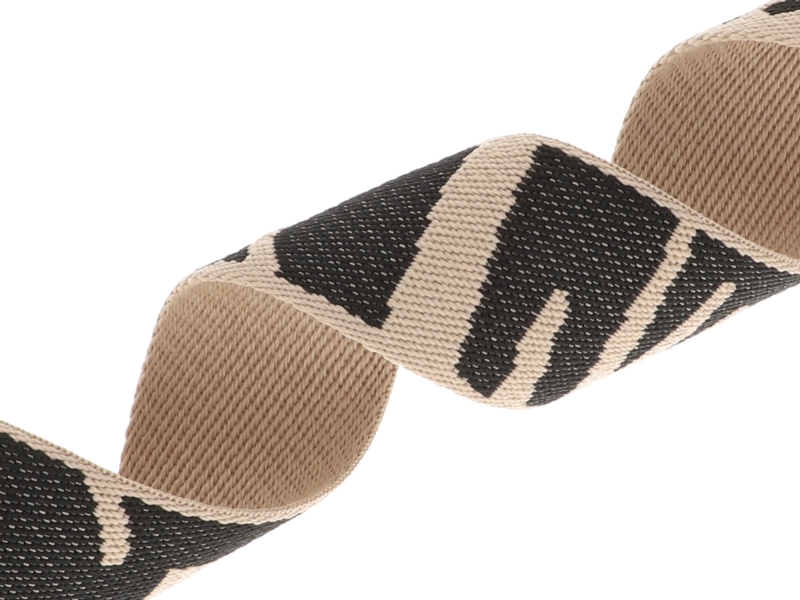 Polycotton webbing 38 mm/1,6 mm (+/-5%) stone brown 50 yd