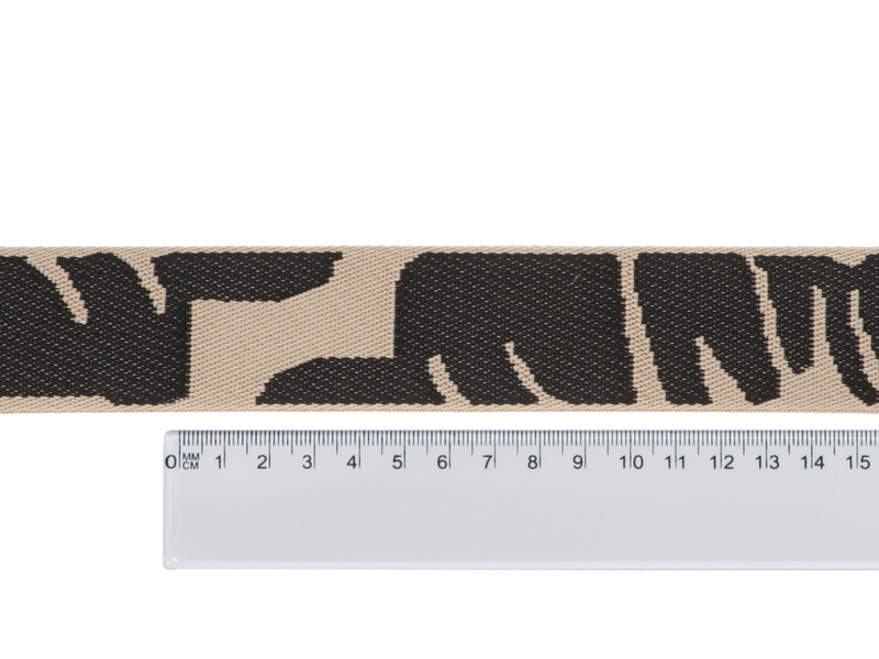 Polycotton webbing 38 mm/1,6 mm (+/-5%) stone brown 50 yd