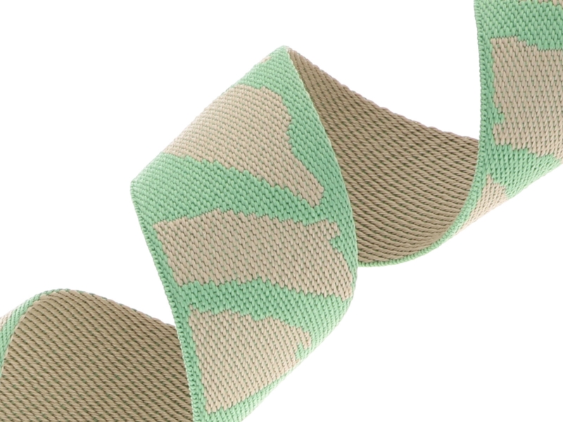 Polycotton webbing 38 mm/1,6 mm (+/-5%) stone green 50 yd