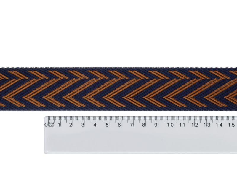 Polycotton popruh 38 mm/2,3 mm (+/-5%) jodła tmavě modrá 50 yd