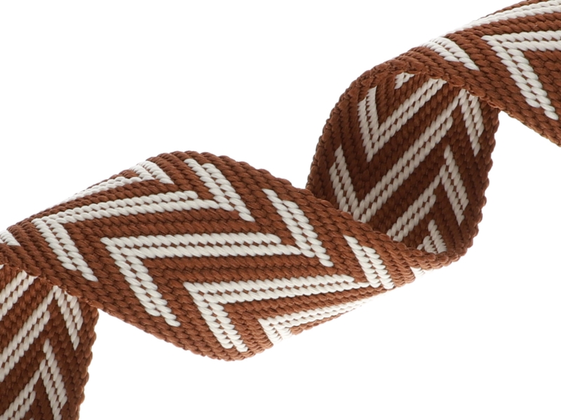 Polycotton popruh 38 mm/2,3 mm (+/-5%) jodła hnědý 50 yd