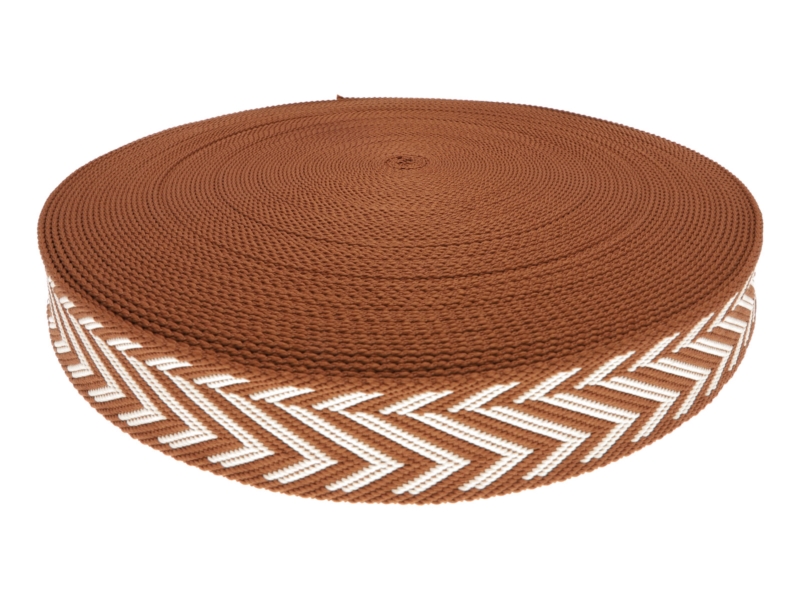 Polycotton webbing 38 mm/2,3 mm (+/-5%) jodła brown  50 yd