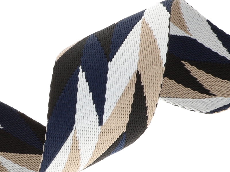 Polycotton webbing 50 mm/2,0 mm (+/-5%) romb navy blue 50 yd