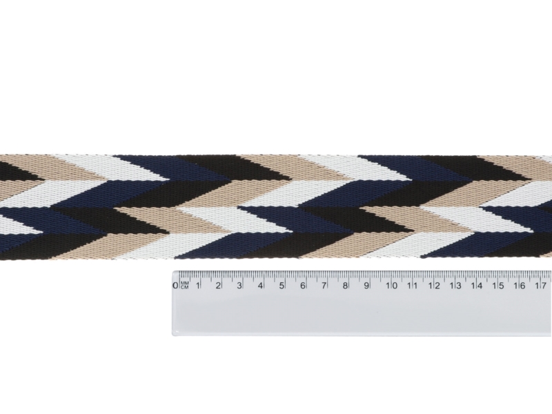 Polycotton popruh 50 mm/2,0 mm (+/-5%) romb tmavě modrá 50 yd
