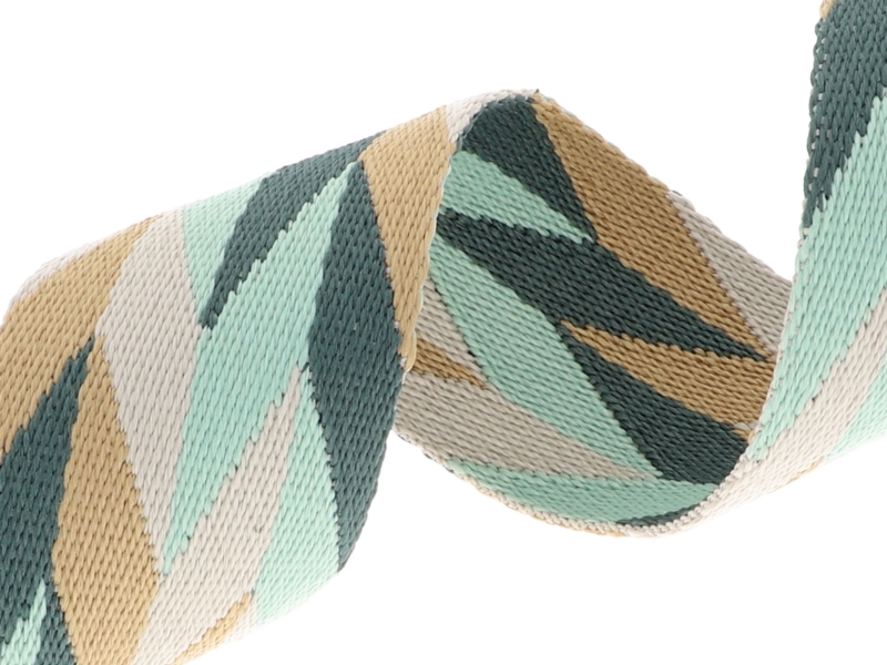 Taśma nośna polycotton 2,0 mm romb zielony