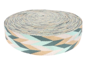 Taśma nośna polycotton 2,0 mm romb zielony