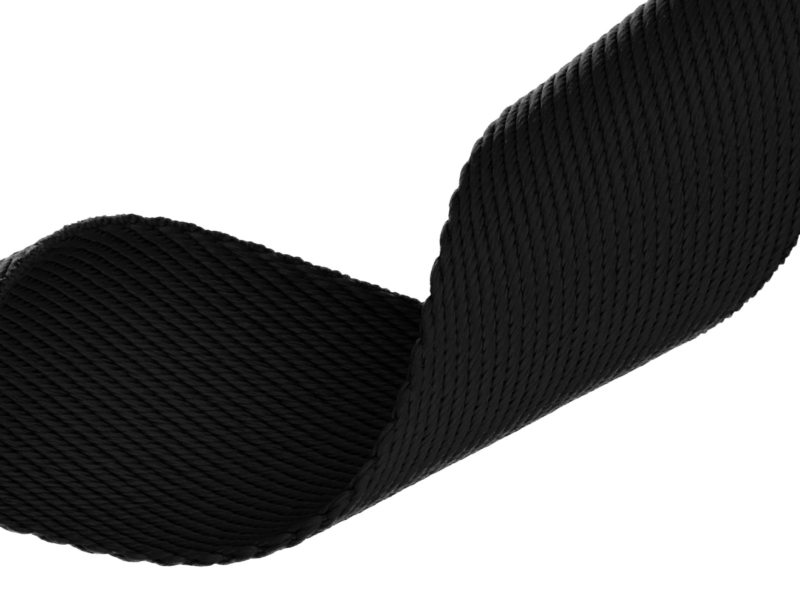 Polycotton webbing 1,6 mm (+/-5%) black 50 yd