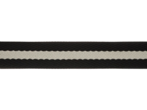 Bavlněné popruhy 2,0 mm 3D pruhy černé a béžové barvy