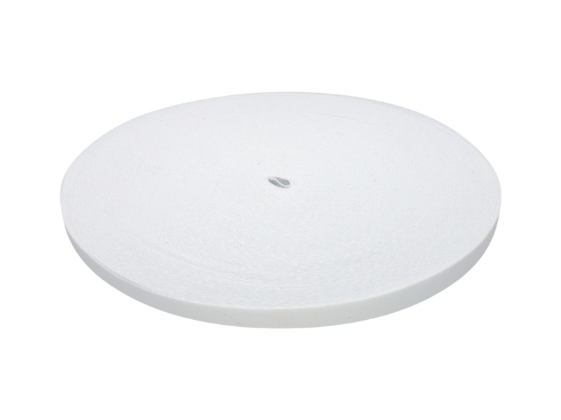 Taśma smyczowa sublimacyjna poliestrowa 10 mm/0,65 mm biała (501)