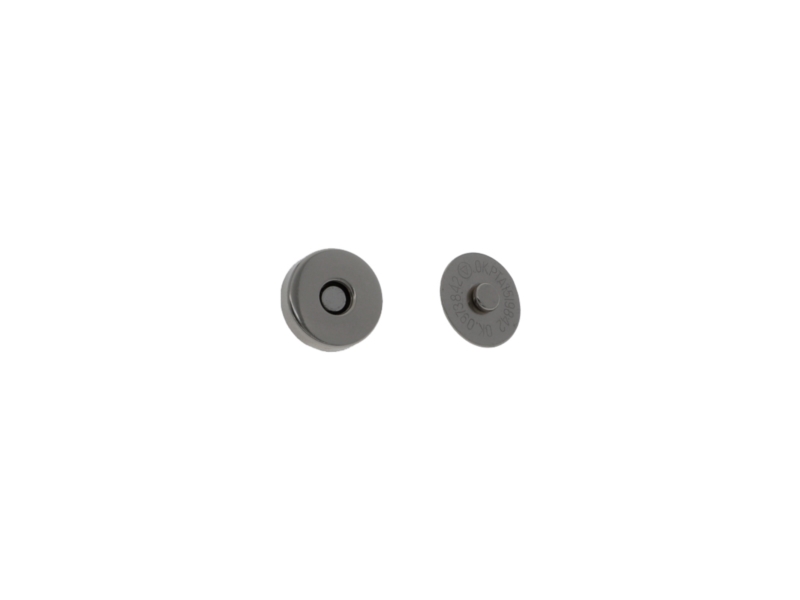 Kulatý magnet s dvojitý patentkou 14/14   mm černý nikl 200  ks