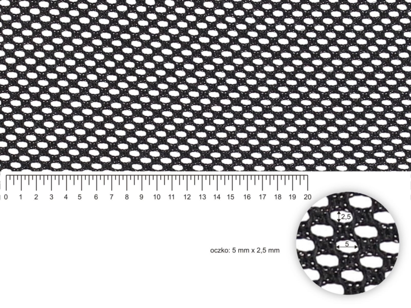 MESH BLACK  290 G/M2 160 CM  50 MB
