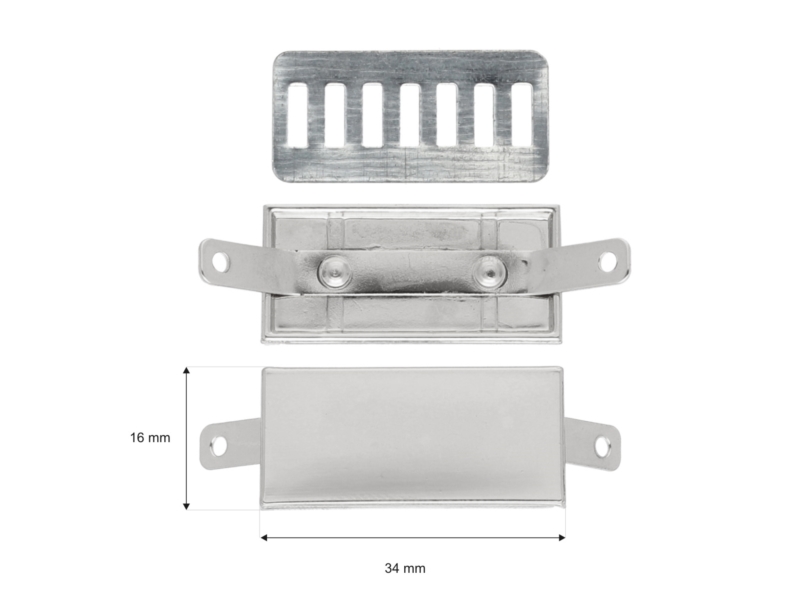 PLAKETTEN 34/16 MM NICKEL 100 ST.