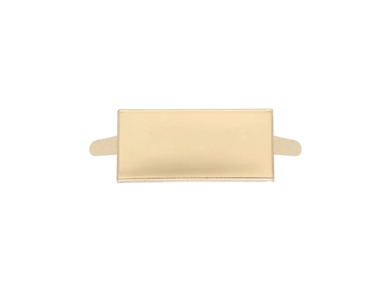 LOGO PLATE 34/16 MM LIGHT GOLD 100   PCS