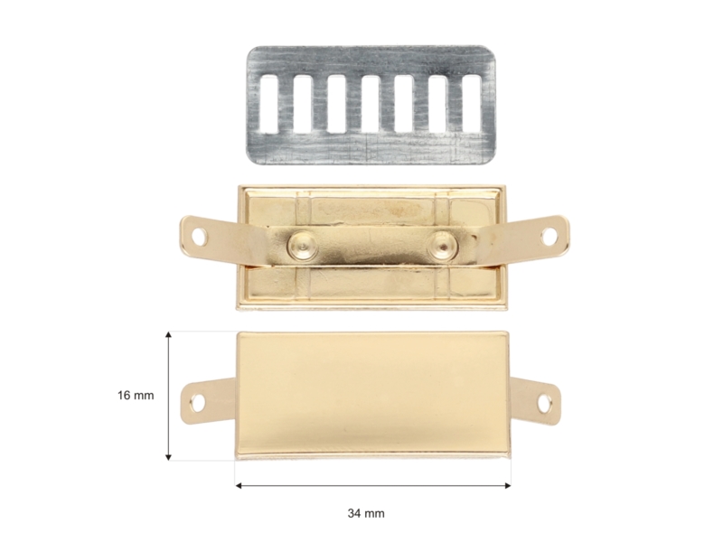 PLAKETTEN 34/16 MM LICHT GOLD 100   ST.