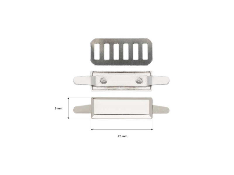 PLAKETTEN 25/9 MM NICKEL 100 ST.