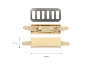 Blaszka pod logo 25/9 mm jasne złoto