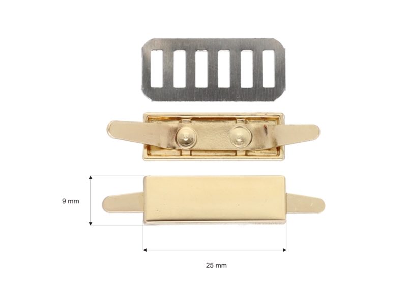 LOGO PLATE 25/9 MM LIGHT GOLD 100  PCS