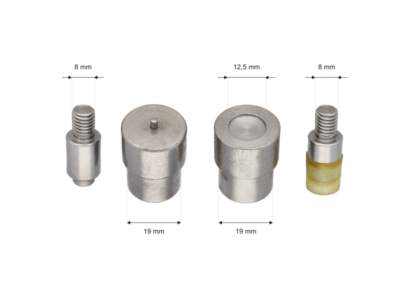 Einschlagstempel für drückknöpfe 12,5 mm