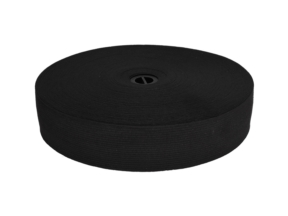 Flachgestricktes flexibles Band 35 mm (580) schwarzes Polyester