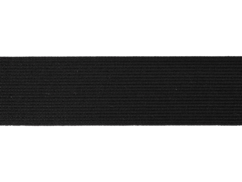 Flachgestricktes flexibles Band 35 mm (580) schwarzes Polyester
