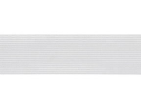 Flat knitted flexible tape 35 mm (501) white polyester