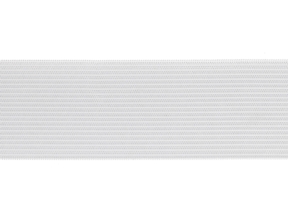Flachgestricktes Gummiband 45 mm (501) weißes Polyester