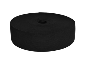 Flachgestricktes Gummiband 45 mm (580) schwarzes Polyester