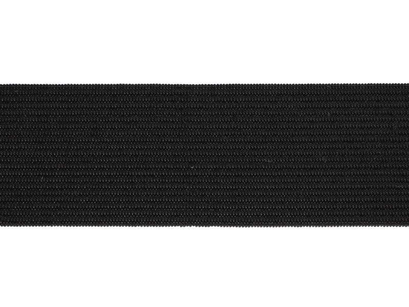 Flachgestricktes Gummiband 45 mm (580) schwarzes Polyester